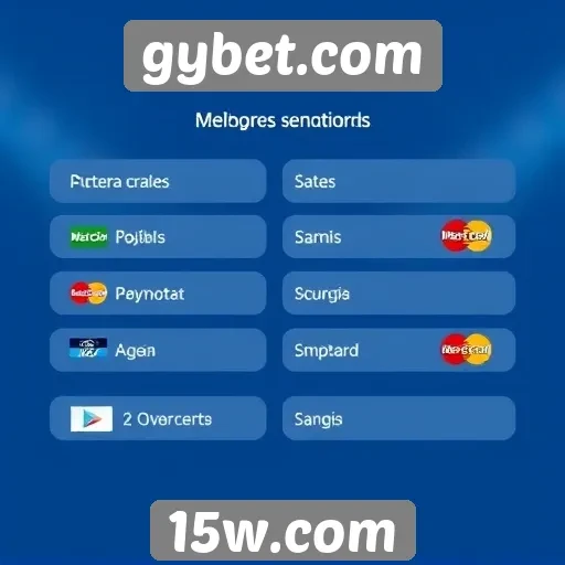 Métodos de pagamento disponíveis em gybet.com